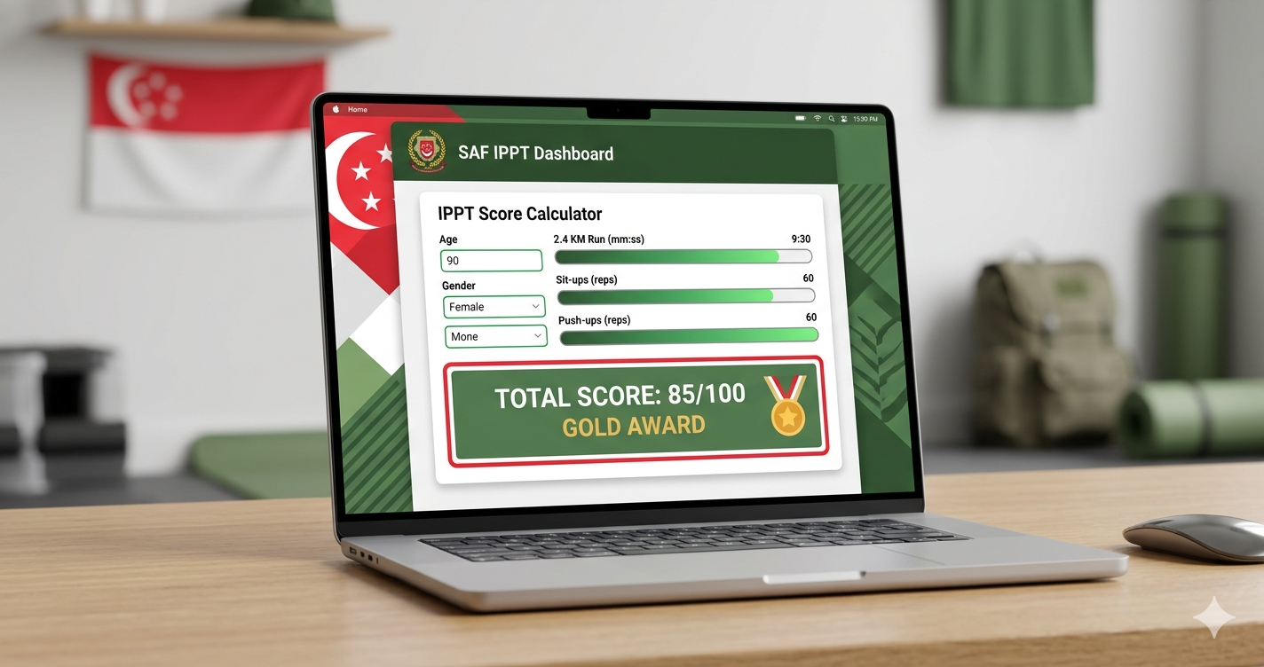 Read more about the article IPPT Score Calculator Singapore 2026 – Instant Results Based